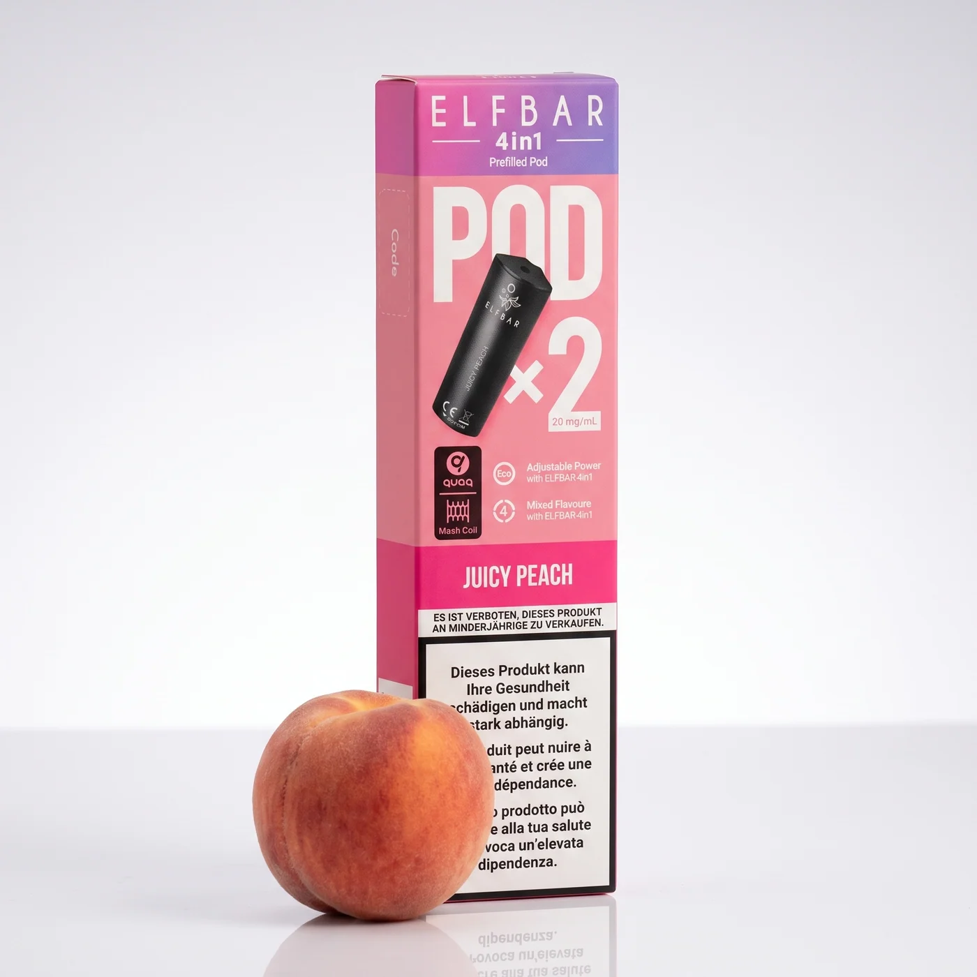 Elfbar 4in1 Pod, Juicy Peach Produktbild