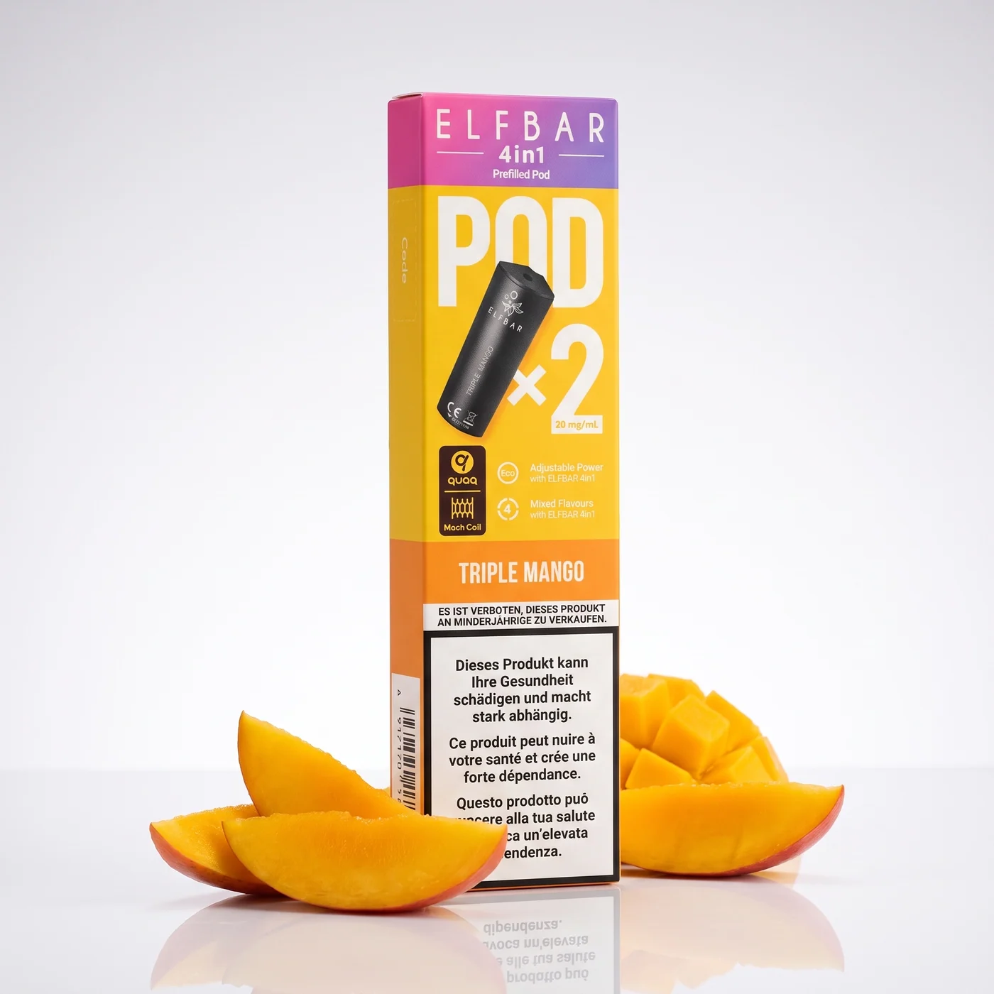 Elfbar 4in1 Pod, Tripple Mango Produktbild