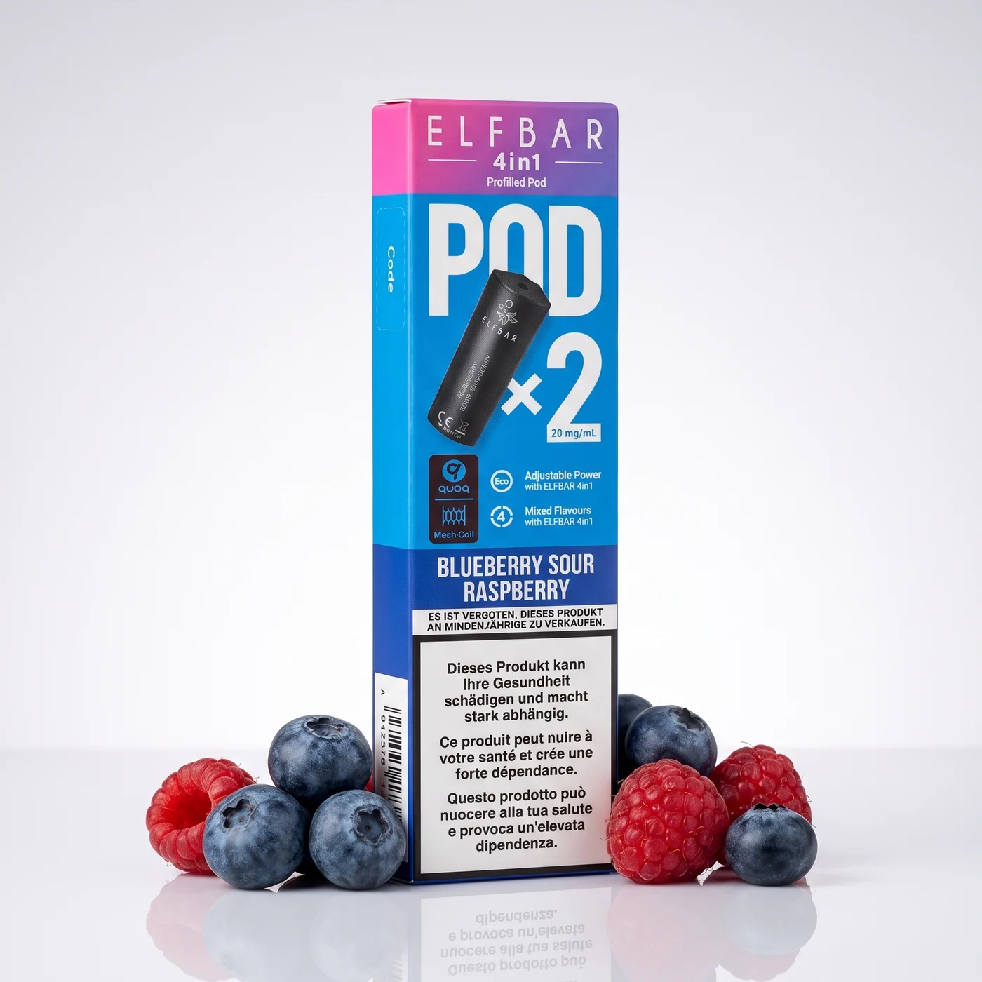 Elfbar 4in1 Pod, Blueberry Sour Raspberry Produktbild